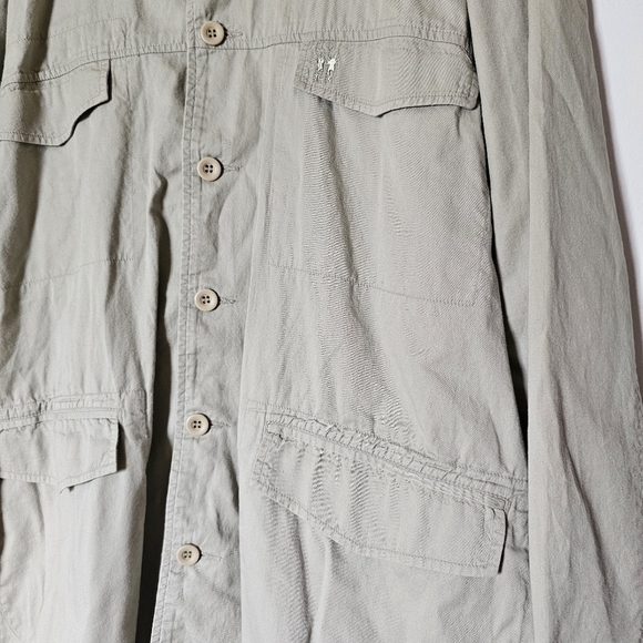 Regatta Sport cotton beige cargo pockets gorp dress shirt jacket Size L - Picture 2 of 9
